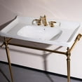 thumbnail image 6 of 36"Console Bathroom Sink, Freestanding Console Sink With Stainless Brushed Gold Legs, Modern Bathroom Vanity with 3 Tap Holes, 6 of 6
