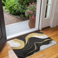thumbnail image 2 of Black and Gold Marble Wavy Lines Pattern Door Rugs,Washable Non Slip Door Mats Indoor,Decorative Door Mats,Entry Mat Indoor for Entrance,Bedroom,Kitchen,Bathroom,17"x30", 2 of 6