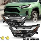 LED Headlights For 2022 2023 2024 Toyota RAV4 LH RH Pair Chrome Amber