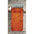 thumbnail image 4 of Ambesonne Chinese Quilted Bedspread Set 2 Pcs, Traditional Nature Art, Twin Size, Pale Orange Burgundy, 4 of 4