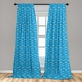 thumbnail image 4 of Ambesonne Sea Theme Curtains, Marine Flying Gull Art, Pair of 28"x84", Sky Blue and White, 4 of 4