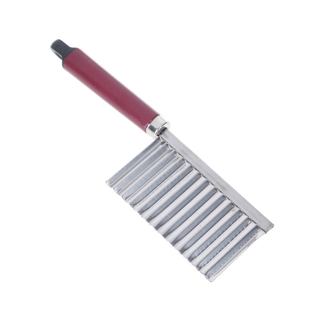 Moobody Potato Ripple Crinkle Cutter Wavy Chopper French Fry Slicer Vegetable Salad Chopping Stainless Steel Wavy Slicer Wavy Vegetable Cutter