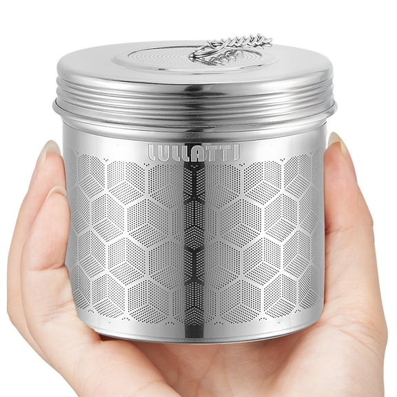 LULLATTI Extra Large Tea Ball Infuser for Pitcher (2 Pack), 18/8 Stainless Steel Tea Steeper, Extra Fine Mesh Tea Strainer Perfect for Brewing Herbs, Iced Tea, Coffee, Cooking Soup