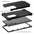 thumbnail image 2 of JTCASES for Samsung Galaxy S23 Ultra Case, Drop Resistant Corners, Wireless Charging, Heavy Duty Shockproof Hybrid Hard PC Bumper, Camera Protection, Skin-feel Anti-scratch Tough Cover, Black, 2 of 7