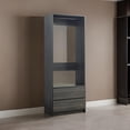 thumbnail image 6 of Benjara Dee Modular Closet System- 1 Metal Hanging Rod & 2 Drawer- Black Finish, 6 of 6