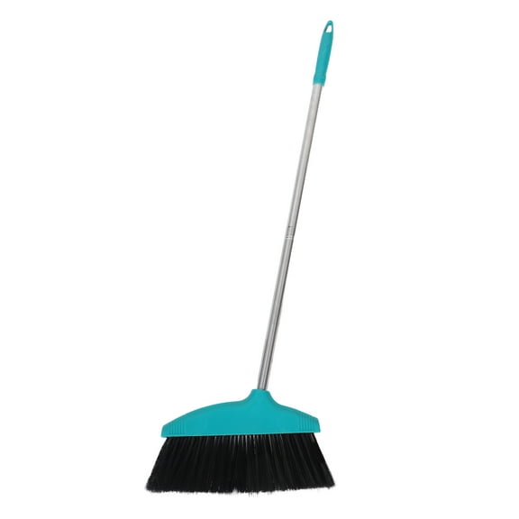 Eease Wide Angle Broom with Long Handle, Heavy Duty Floor Broom Sweeping Brush Broom for Lawn Patio Cleaning Commercial Garage Floors Concrete Green