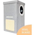 thumbnail image 3 of GFDYREE Collapsible 2-Level Plush Kitty Cube House, Stylish Cat Condo Ottoman (Grey, 2-Level), 3 of 6
