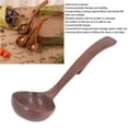 thumbnail image 3 of Wooden Ladle Spoon Kitchen Utensils Cooking Tools Culinary Accessories Made From Solid Wood Heat Resistant with Curved Handle for Soup Stew Serving, 3 of 7
