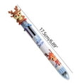 thumbnail image 3 of Gel Pens Christmas Style 6-color Ballpoint Pen Retractable Multi-color Ballpoint Pen Multi-function Oil Pen Cute Cartoon Animal Party Favors for Office Homne Christmas Gift 1ml, 3 of 5