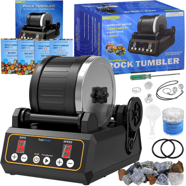 Tumble-Bee Rock Tumbler - Double Tumbler for Adults and Kids - Rotary ...
