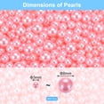 thumbnail image 2 of Uxcell 800 Pcs Faux Pearl for Crafting 0.12''-0.31'' No Hole ABS Round Pearls for Vase Fillers Pink, 2 of 6