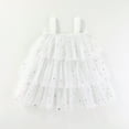 thumbnail image 4 of Splozh Toddler Prom Dress 1-8 Years Toddler Baby Girl Valentines Day Outfit Heart Sleeveless Layered Tulle Tutu Dress Summer Clothes,White,2-3 Years, 4 of 4