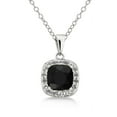 thumbnail image 6 of Diam accent, Created Black Onyx & White Sapphire Sterling Silver 3 pcs Jewelry Set, 6 of 7