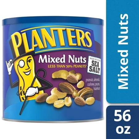 Planters Mixed Nuts, Lightly Salted, 56.0 oz (Best Nuts For Energy)