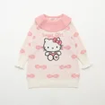 thumbnail image 2 of Ropa para niños, vestido para niñas, vestido de punto de dibujos animados de Hello Kitty My Melody, vestido bordado con cuello de loto Kawaii, algodón puro, 2 of 5