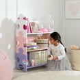 thumbnail image 2 of KidKraft Wooden Puzzle Bookcase with Three Shelves, Pastel, 2 of 4