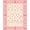 Pink, Pattern 1, variant on ODIKA 8'x10' Washable Area Rug Pink Coquette Ribbon Lattice Vintage Border Motif Round for King Size Bedroom Under Bed, Master Suite, Non-Shedding, Easy Care