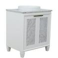 thumbnail image 5 of Trento 31" Single Round Sink Solid Wood Vanity in White/White Carrara, 5 of 11