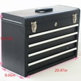 thumbnail image 3 of EQCOTWEA Portable Tool Chest 4-Drawer Box Storage Organizer Cabinet Hardware Multi-functional Metal Toolbox Black, 3 of 6