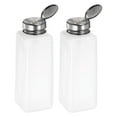 thumbnail image 1 of Uxcell 2Pcs Dispensadores de Alcohol 500ml (16.91oz) con bomba de líquido de presión y tapa de acero inoxidable, Blanco, 1 of 6