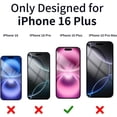 thumbnail image 2 of TEMOGU-for iPhone 16 Plus Privacy Screen Protector 6.7 inch Gradient Colorful 16Plus Tempered Glass 28° Anti-Spy Private Anti Blue Light Full Coverage Anti-Scratch HD Easy Installation Frame 2, 2 of 4