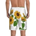 thumbnail image 3 of Fotbe Plump Sunflower And Sketch Pajama Shorts for Men, Men's Pajama Bottoms, Sleepwear,Short Pajama Pants-3X-Large, 3 of 9