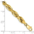 thumbnail image 5 of 14K Yellow Gold 14ky 5.4mm Hollow Rope Chain Bracelet 8 Inch, 5 of 5