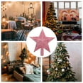 thumbnail image 4 of Nomive Pink Glitter Christmas Tree Topper Shatter-Proof 7.8 Inch Small Christmas Tree Decoration Treetop for Holiday Ornament, 4 of 10