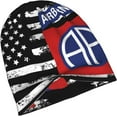 thumbnail image 5 of 82nd Airborne Division Beanie Hat Men Women Stretch Slouchy Warm Skull Knit Beanies Cap for Winter Black, 5 of 7