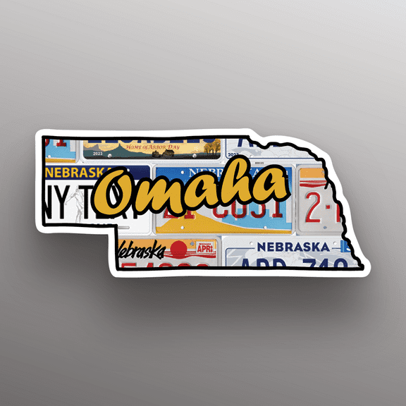 Omaha  Nebraska  State Shape  Great Gift Idea Single 5 Inch Magnet  Made in The USA  Car Auto Tool Box Refrigerator Magnet S11852