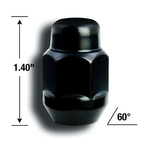 Gorilla Automotive 91177BCB Acorn Bulge Black Chrome Lug Nuts (7/16" Thread