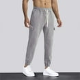 thumbnail image 6 of Momasggi Men's Cargo Sweatpants Casual Drawstring Elastic Waist Sweatpant Lounge Athletic Pants Baggy Workout Joggers with Pockets Gray 2XL, 6 of 9