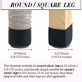 thumbnail image 3 of Silicone Chair Leg Protectors With Felt For Hardwood Floors 24 Pcs, 3 of 4