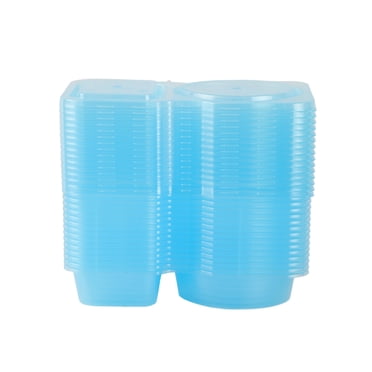 Cook with Color Dual Compartment Mini Snack Box with Lids, BPA-Free, 30-Pack, Blue