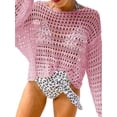 thumbnail image 3 of Coduop Women Summer Elegant Soft Crewneck Long Sleeve Hollow Cable Knit Pullover Sweaters, 3 of 4
