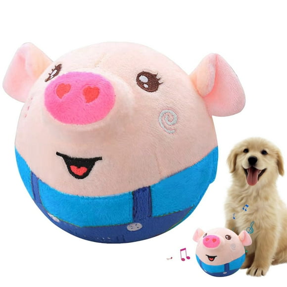 Interactive Dog Toys, Active Moving Pet Plush Toy for Dogs, Dog Squeaky Moving Ball Toys with Chewable Plush Cover&Music for Small Medium Large Dogs Chasing (Little Dog Pattern)