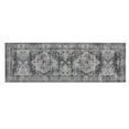 thumbnail image 2 of Washable Skid-Resistant Runner Rug Geometric Navy/Cream 24" x 72", 2 of 9