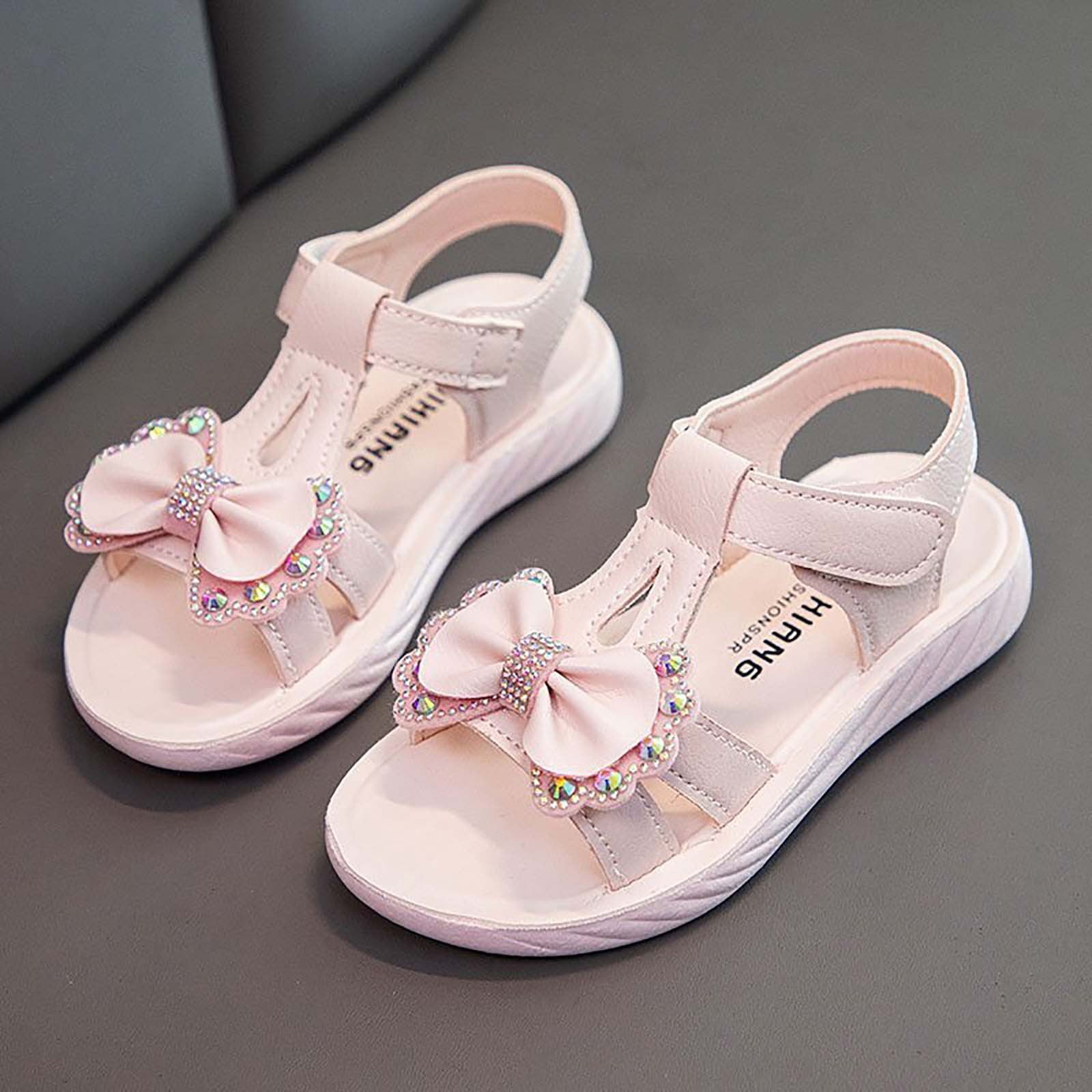 nsendm Girls Sandal Big Kid Female Girls Jelly Sandals Size Girls Sandals Kids Open Toe Ankle Strap Dress Shoes Wedding Jelly Sandals for Girls Size