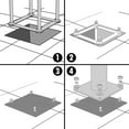 thumbnail image 4 of Colourtree Reinforced Base Frame for Shade Sail Pole, Versatile Use for Soil, Deck, Grass and Concrete Surfaces, 4 of 4