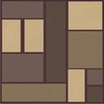thumbnail image 1 of Ahgly Tapis d'Intérieur Lavable en Machine Carré Transitionnel Pérun Brun, 6 Pieds Carré, 1 of 7