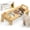Natural, variant on Bamboo Elevated Cat Bowls, 3 Stainless Steel Raised Cat Bowl with Stand, 15°Tilted Cat Feeding Station, Cat Food and Water Bowl Set for Small Cats, Anti Vomitting, Whisker Fatigue (Natural) (White)