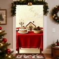 thumbnail image 4 of Christmas Door Cover 35 x 72 in – Stereoscopic Embroidery Polyester Curtain for Door and Wall, Holiday Decoration for Indoor Outdoor Use, Party Backdrop or Tablecloth, 4 of 4