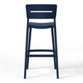 thumbnail image 6 of WestinTrends Playa Stackable Polypropylene Resin Plastic Outdoor Patio Bar Stools (Set of 2), Navy Blue, 6 of 13