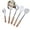 Silver, variant on Dvruxg 5-Piece Stainless Steel Kitchen Utensil Set - Heat-Resistant Non-Scratch Cooking Tools with Ergonomic Handles (Spatula, Turner, Ladle, Strainer, Spoon)