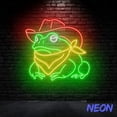 thumbnail image 3 of Handmadetneonsign Cowboy Frog Neon Sign, Western Toad Led Sign, Western Frog Tod Wall Art, Animal Home Wall Decor 81352, 3 of 5
