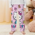 thumbnail image 2 of Hello Kitty Pajamas Pants Soft Elastic Waist PJ Bottoms Comfy Lounge Long Pants, 2 of 7