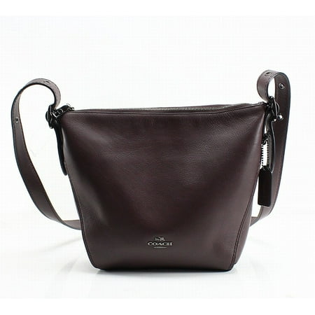 small red leather crossbody bag purse Coach NEW Red Oxblood Leather Small Dufflette Crossbody Bag Purse - 0