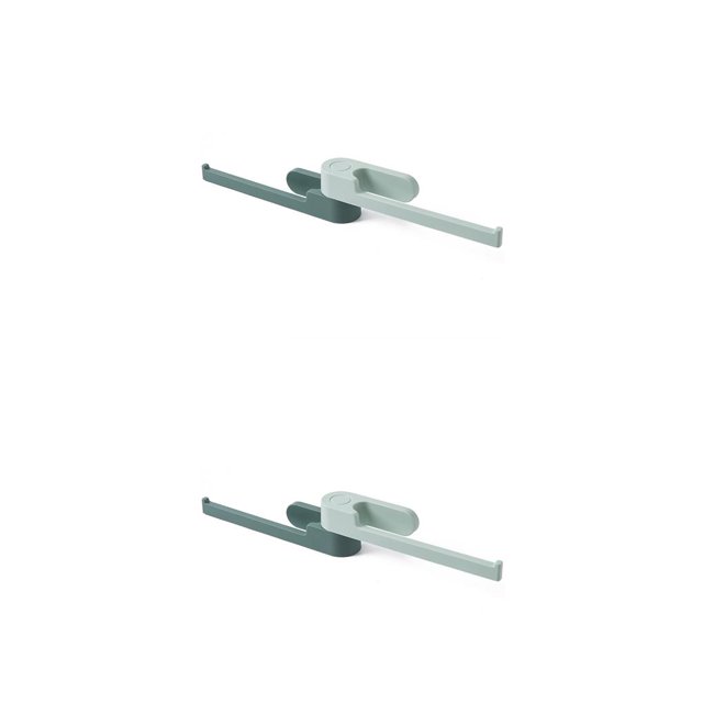 Naiovety Perchero plegable impermeable para almacenamiento de ropa, secado de 2 niveles, organizador de armario giratorio para el hogar, baño, verde Verde 2piezas Naiovety CBP211664