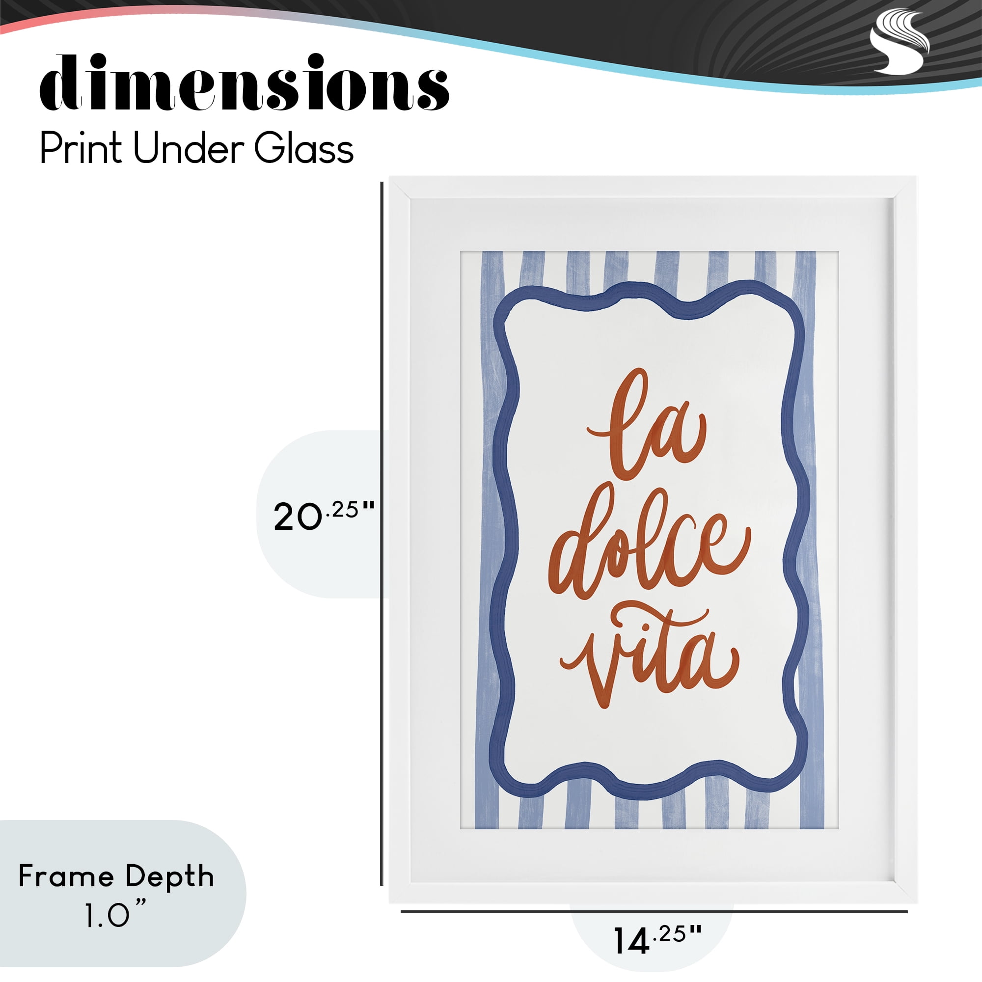 Stupell Industries Italian Kitchen Typography White Framed Print Under Glass, design by Amanda Houston