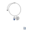 thumbnail image 2 of Delight Jewelry Silvertone 3-D Blue Running Shoe - Domed Thank You Charm Bracelet, 6"+2", 2 of 5
